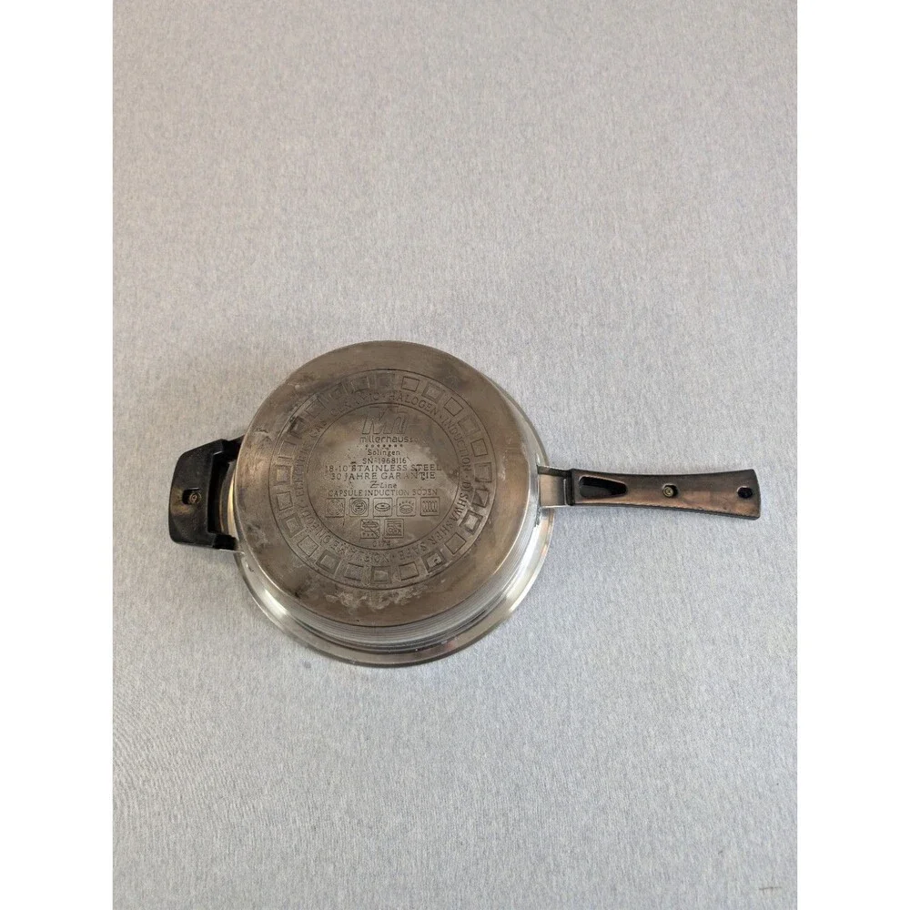Millerhaus Z-Line 2L Stainless Steel Saute Pan Induction Compatible Handles